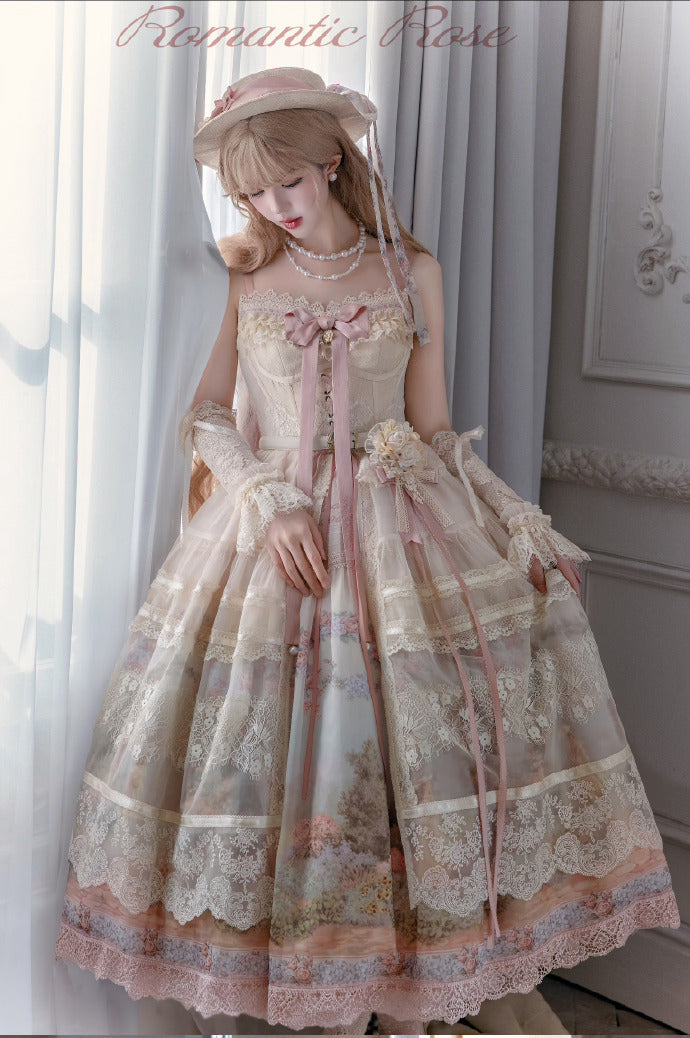 [Pre-orders available until 2/26] Romantic Rose Print Jumper Skirt
