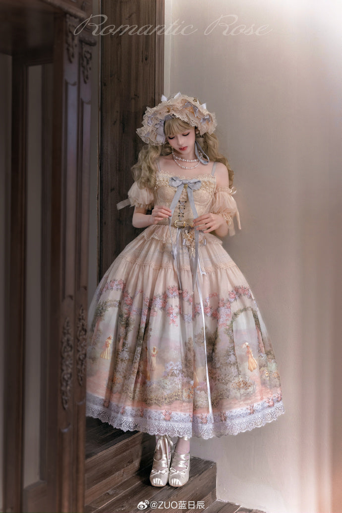 [Pre-orders available until 2/26] Romantic Rose Print Jumper Skirt