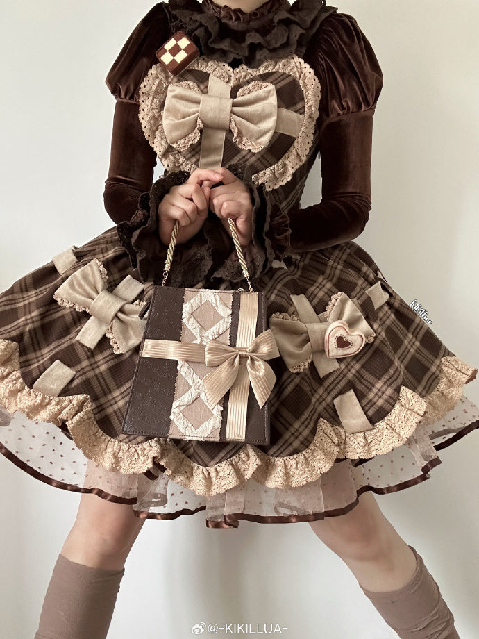 Ribbon Gift Box ドットチュールパニエ