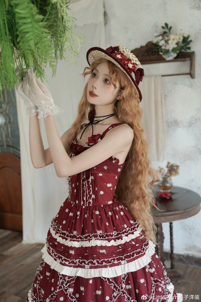 [Pre-orders until 9/18] Camellia Story Print Jumper Skirt