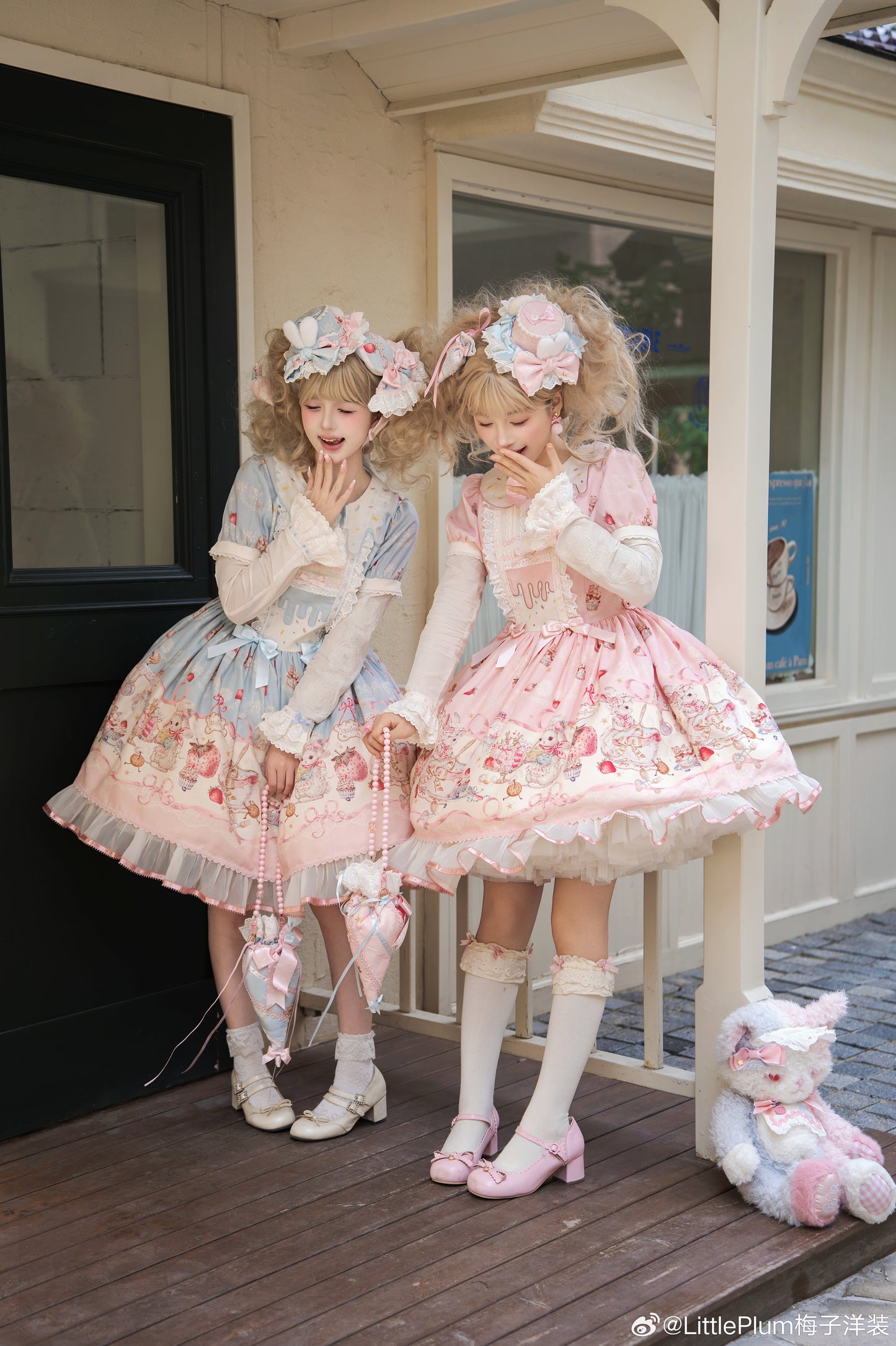 【受注予約1/7まで】Bunny Bakery 付け袖付きワンピース・オーガンジータイプ