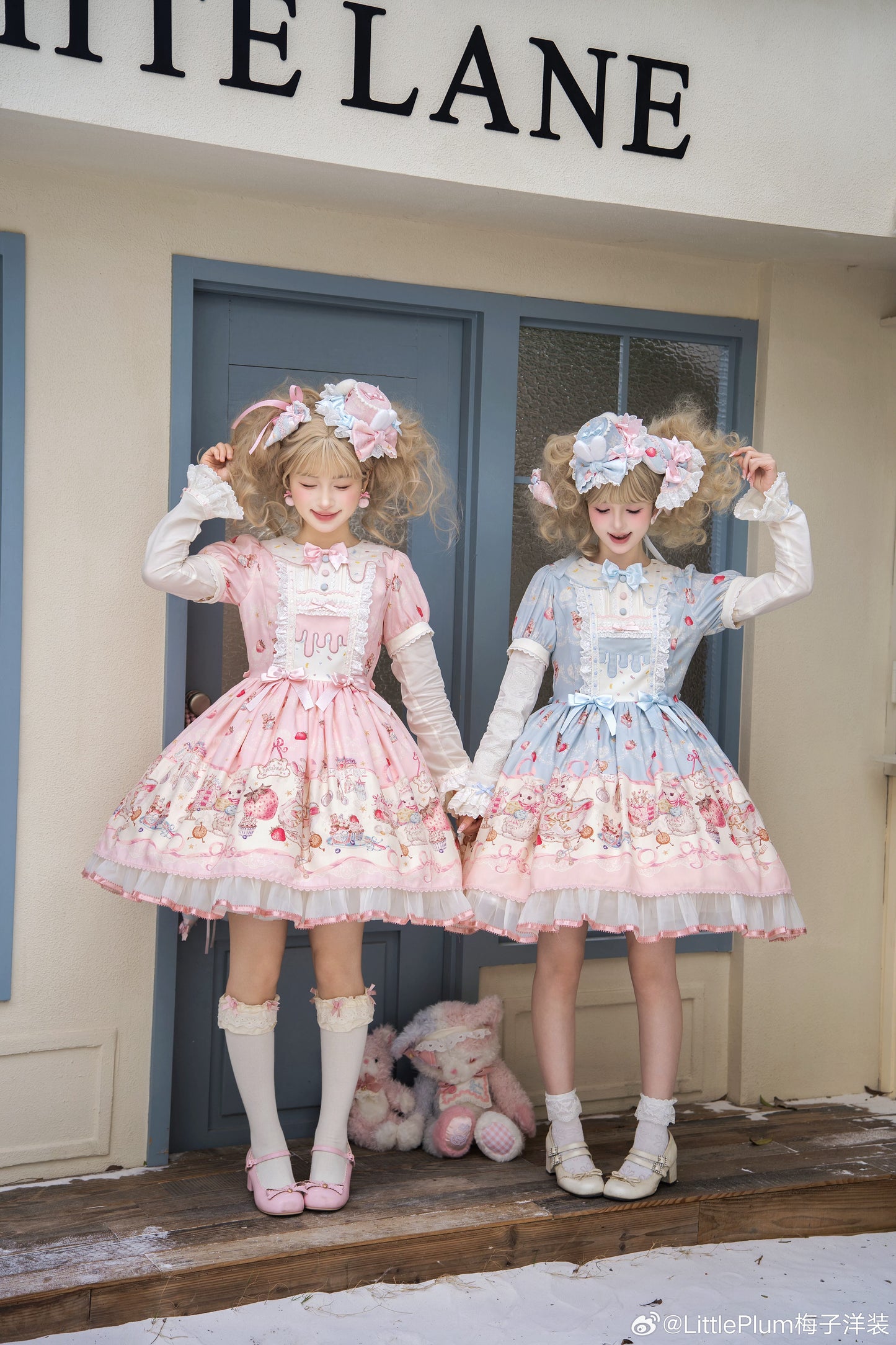 【受注予約1/7まで】Bunny Bakery 付け袖付きワンピース・オーガンジータイプ