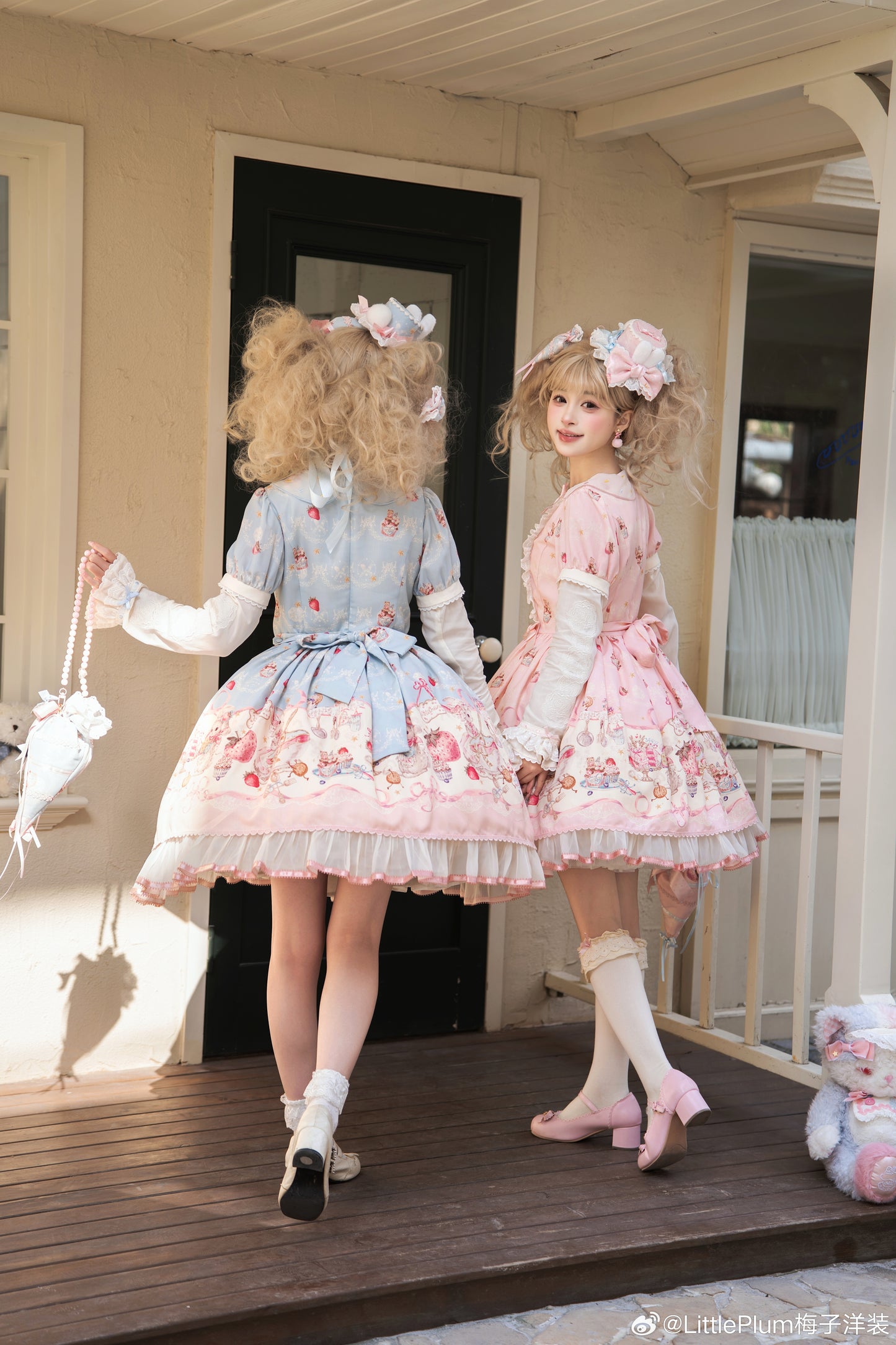 【受注予約1/7まで】Bunny Bakery 付け袖付きワンピース・オーガンジータイプ