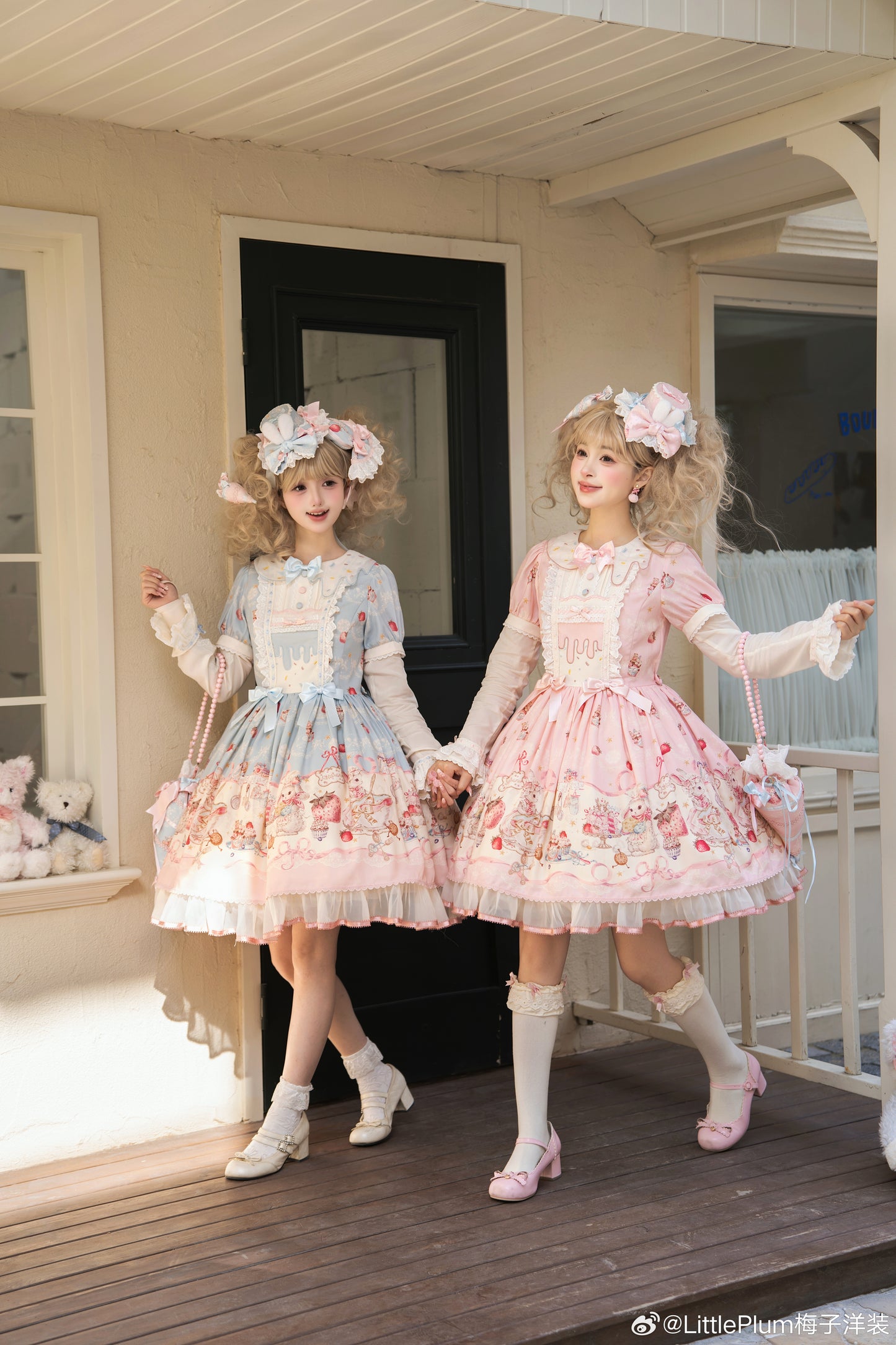 【受注予約1/7まで】Bunny Bakery 付け袖付きワンピース・オーガンジータイプ