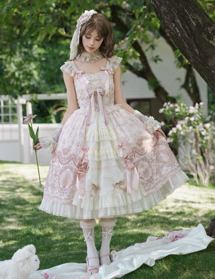【受注予約9/13まで】Rose Aroma フロントレースジャンパースカート
