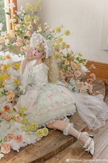Wishing Star ドール風ジャンパースカート・ミントグリーン