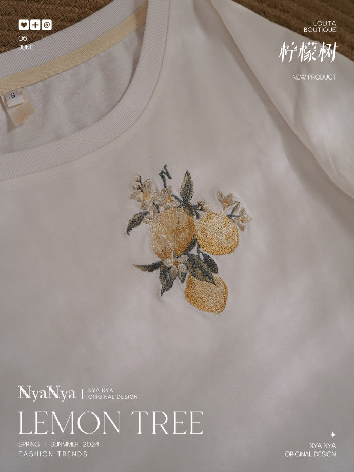 【販売期間終了】Lemon Tree 刺繍Tシャツ