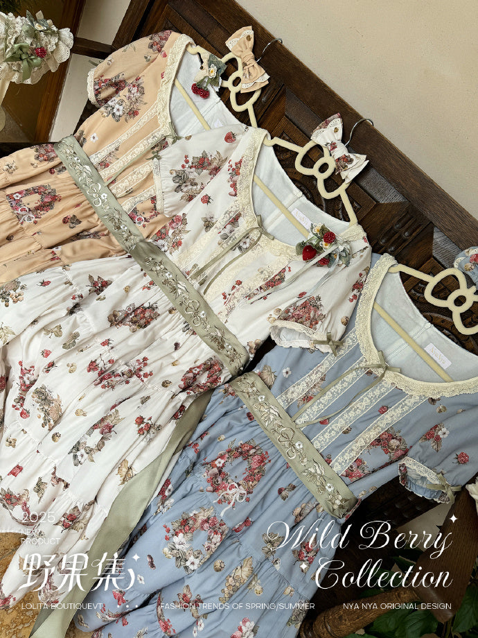 【受注予約4/23まで】Wild Berry Collection ラウンドネックワンピース
