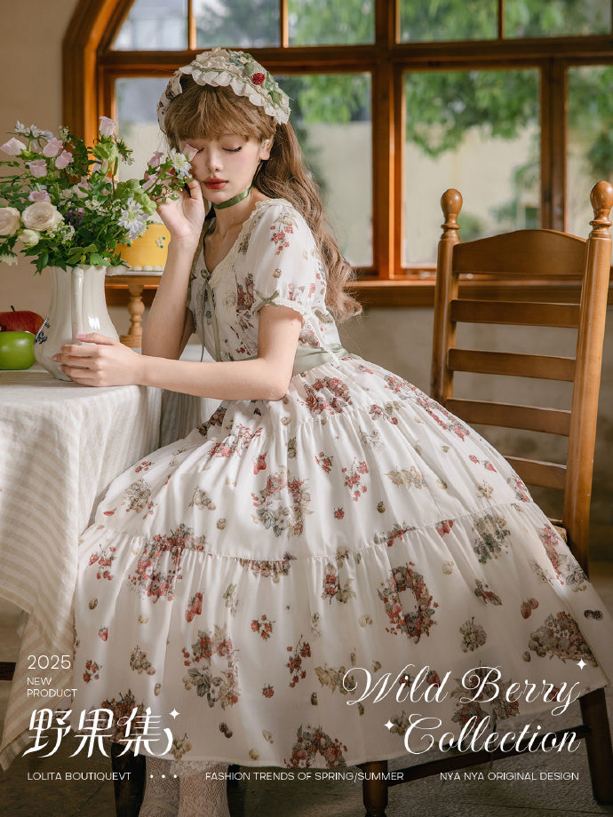 【受注予約4/23まで】Wild Berry Collection ラウンドネックワンピース