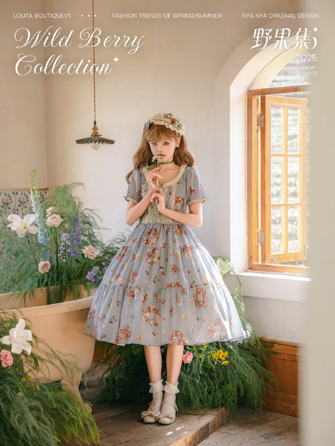 【受注予約4/23まで】Wild Berry Collection ラウンドネックワンピース