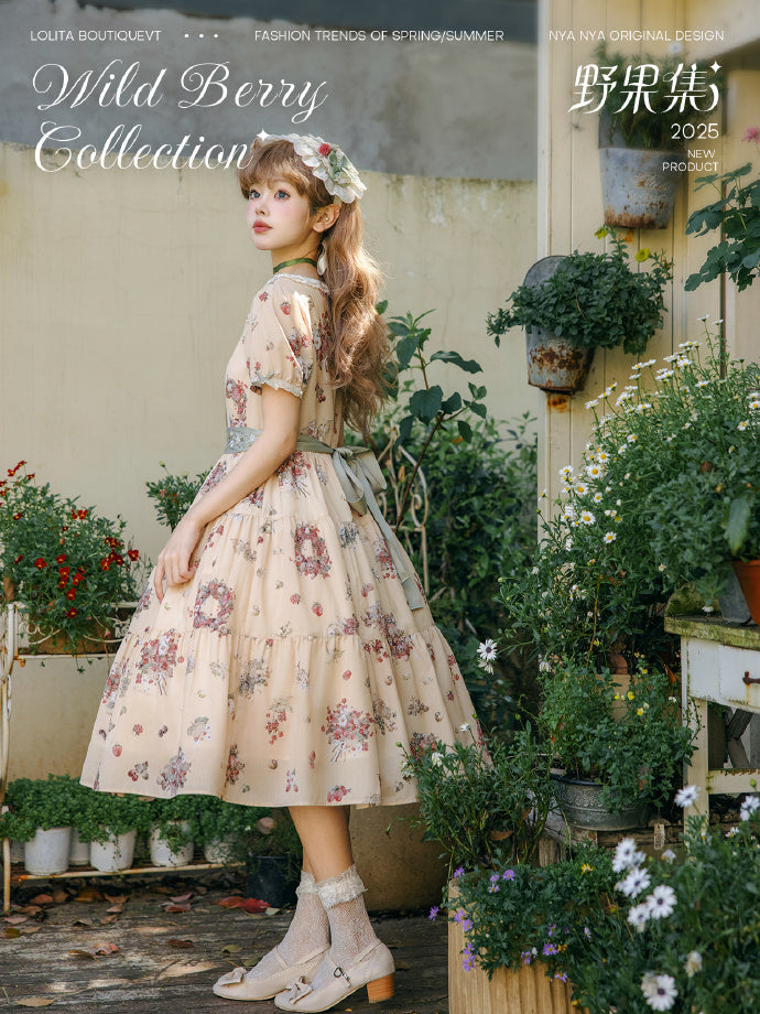 【受注予約4/23まで】Wild Berry Collection ラウンドネックワンピース