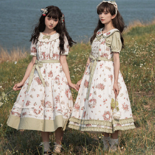 【受注予約4/23まで】Wild Berry Collection フリルネックワンピース・切替タイプ