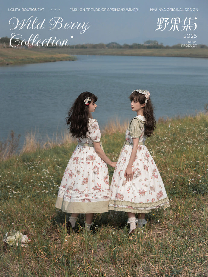 【受注予約4/23まで】Wild Berry Collection フリルネックワンピース・切替タイプ