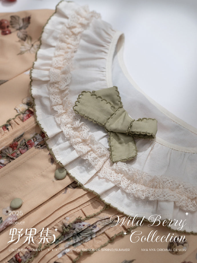 【受注予約4/23まで】Wild Berry Collection フリルネックワンピース・切替タイプ