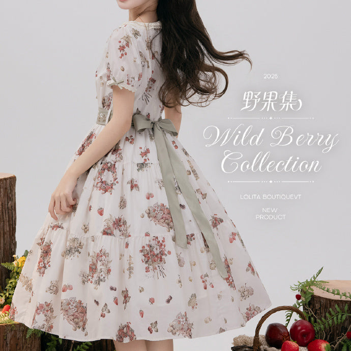 【受注予約4/23まで】Wild Berry Collection ラウンドネックワンピース