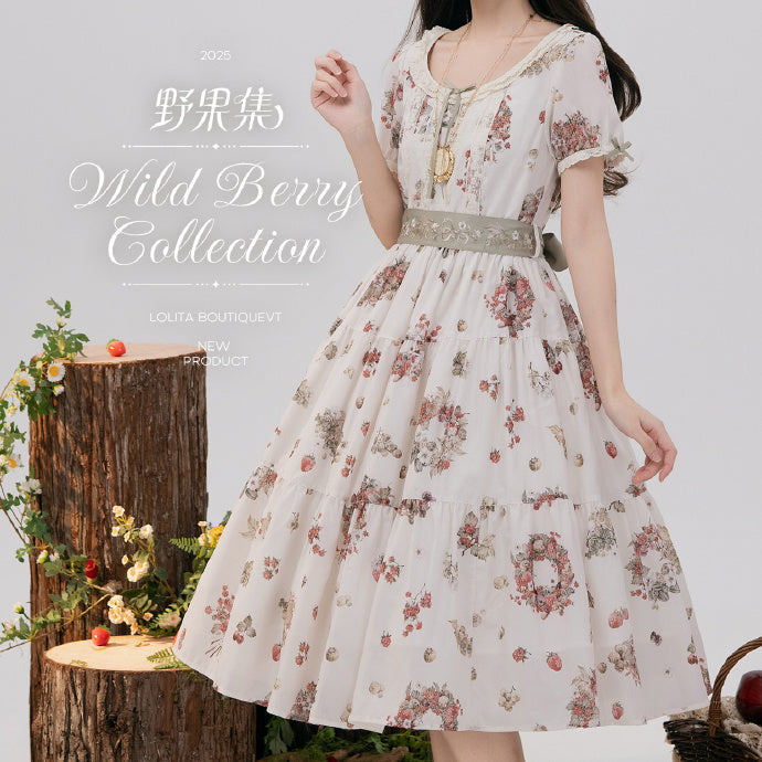 【受注予約4/23まで】Wild Berry Collection ラウンドネックワンピース
