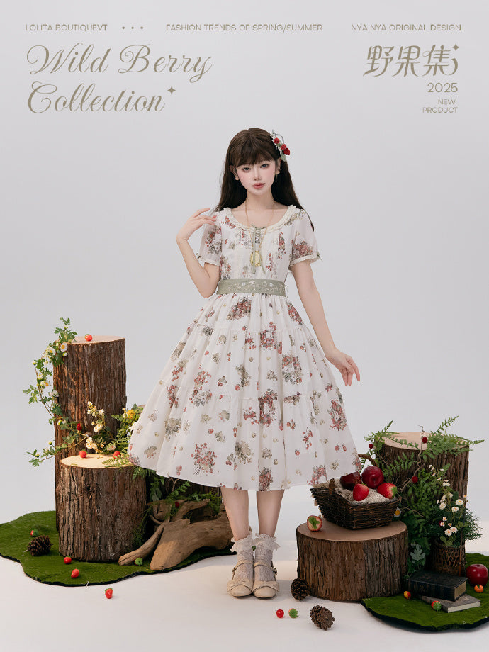 【受注予約4/23まで】Wild Berry Collection ラウンドネックワンピース