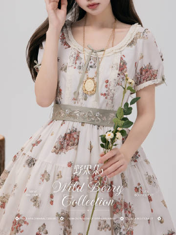 【受注予約4/23まで】Wild Berry Collection ラウンドネックワンピース