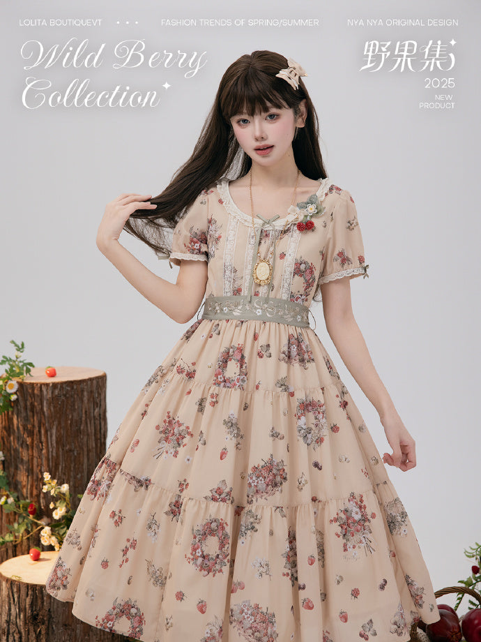 【受注予約4/23まで】Wild Berry Collection ラウンドネックワンピース