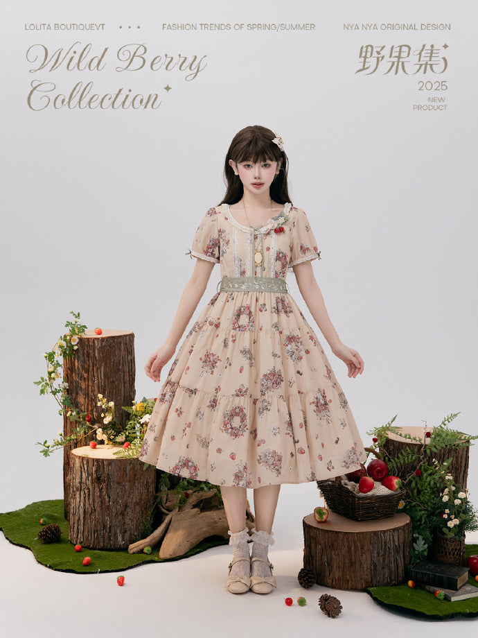 【受注予約4/23まで】Wild Berry Collection ラウンドネックワンピース