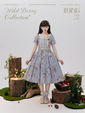 【受注予約4/23まで】Wild Berry Collection ラウンドネックワンピース