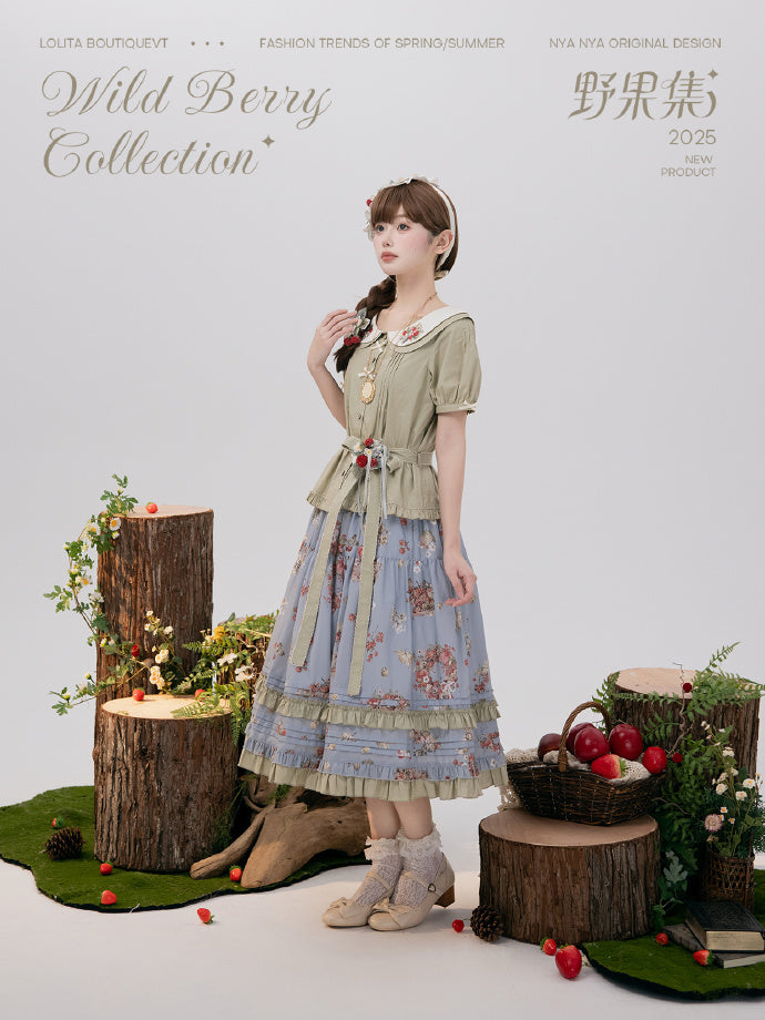 【受注予約4/23まで】Wild Berry Collection プリントスカート