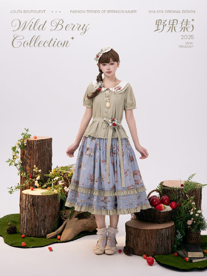 【受注予約4/23まで】Wild Berry Collection プリントスカート