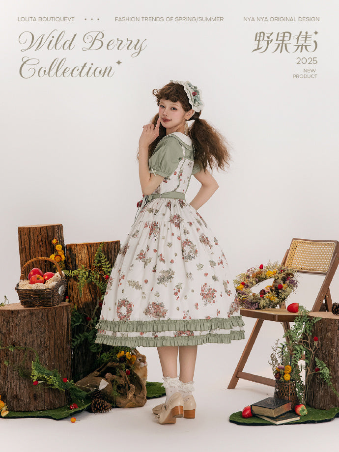【受注予約4/23まで】Wild Berry Collection プリントジャンパースカート