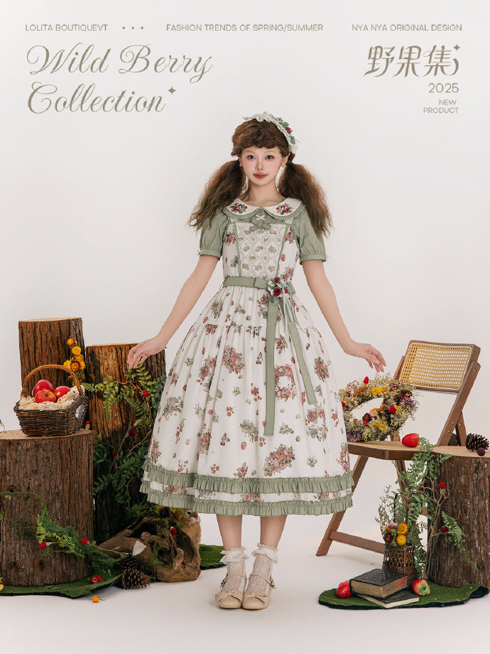 【受注予約4/23まで】Wild Berry Collection プリントジャンパースカート