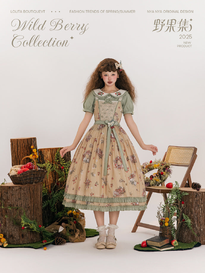 【受注予約4/23まで】Wild Berry Collection プリントジャンパースカート