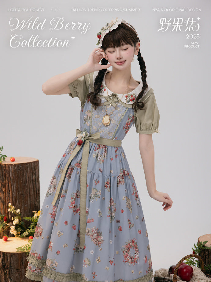 【受注予約4/23まで】Wild Berry Collection プリントジャンパースカート