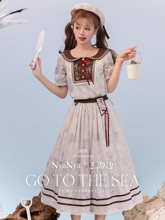 【受注予約5/13まで】Go To the Sea プリントスカート