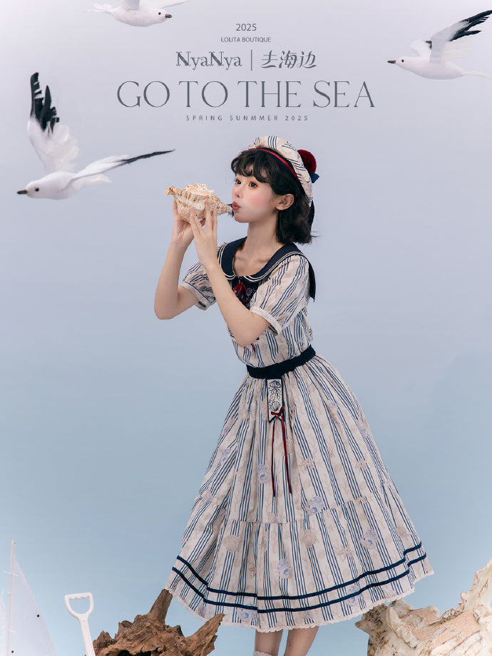 【受注予約5/13まで】Go To the Sea プリントスカート