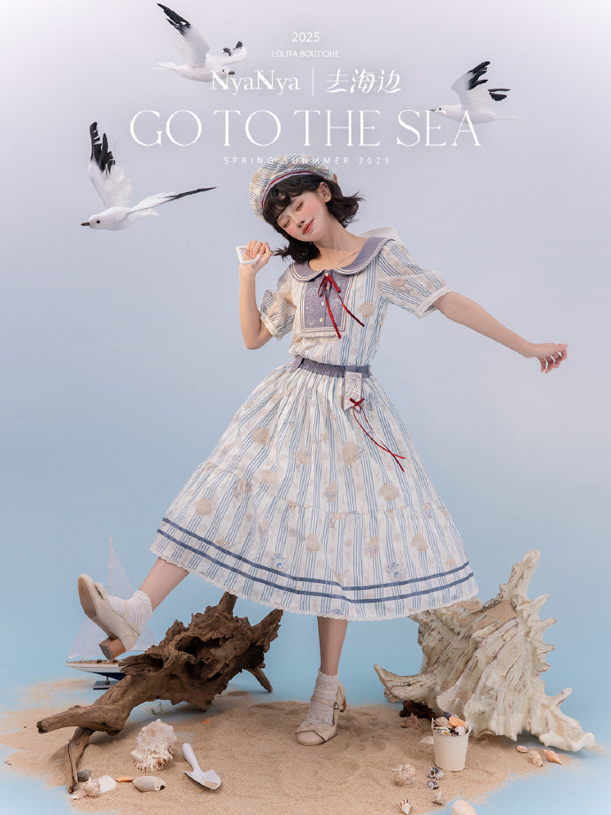 【受注予約5/13まで】Go To the Sea プリントスカート