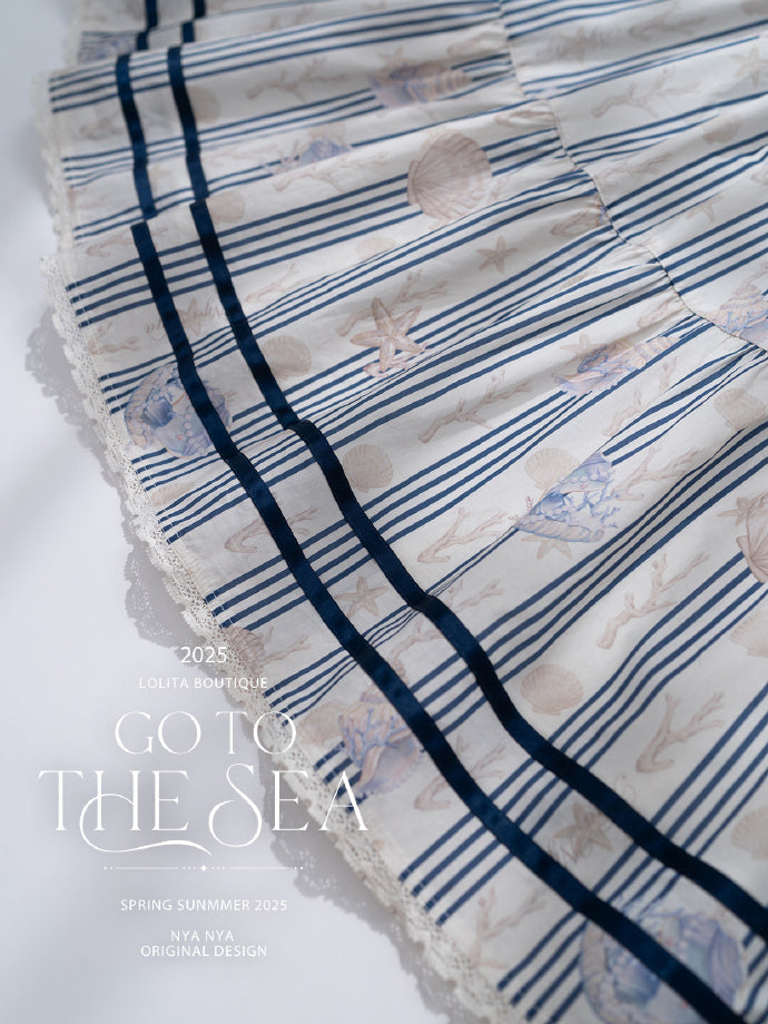 【受注予約5/13まで】Go To the Sea プリントスカート