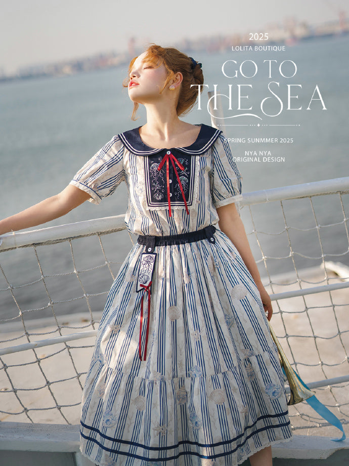 【受注予約5/13まで】Go To the Sea プリントスカート