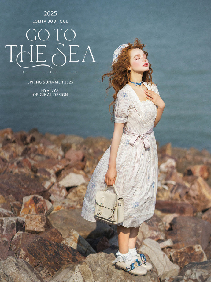 【受注予約5/13まで】Go To the Sea 刺繍ワンピース・ロング丈