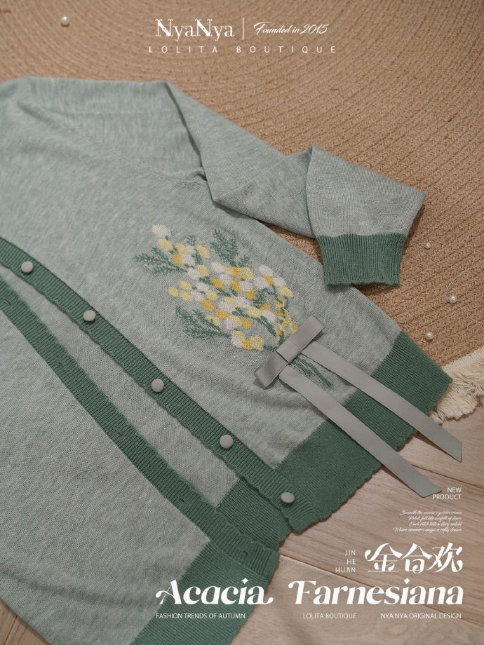 【受注予約8/20まで】Acacia Farnesiana ニットカーディガン