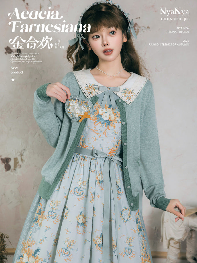 【受注予約8/20まで】Acacia Farnesiana プリントジャンパースカート