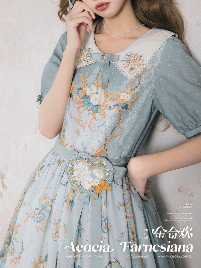 【受注予約8/20まで】Acacia Farnesiana プリントワンピース