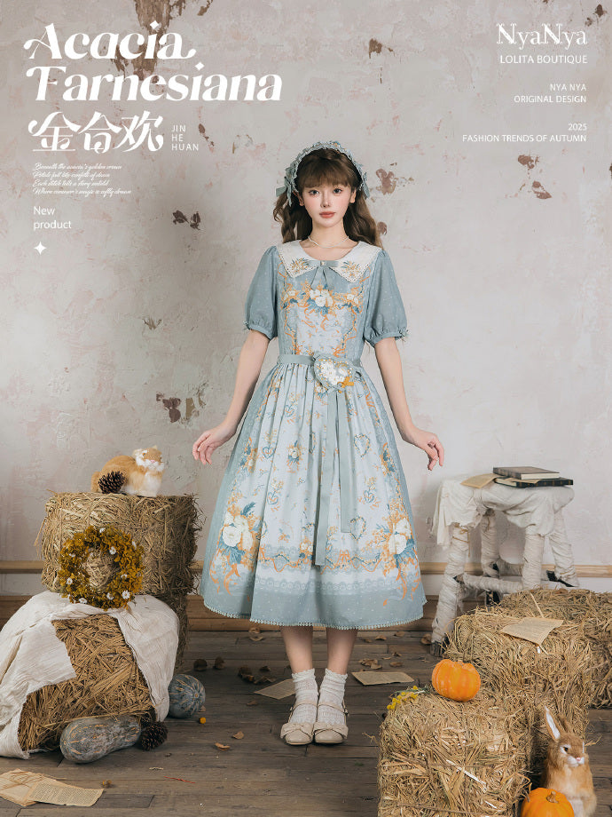 【受注予約8/20まで】Acacia Farnesiana プリントワンピース