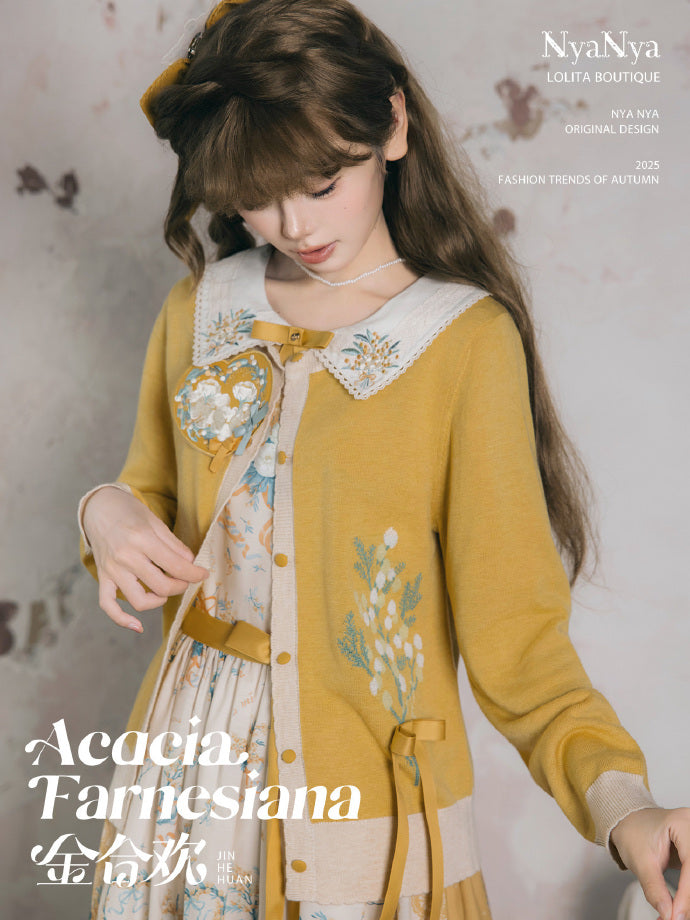 【受注予約8/20まで】Acacia Farnesiana プリントジャンパースカート