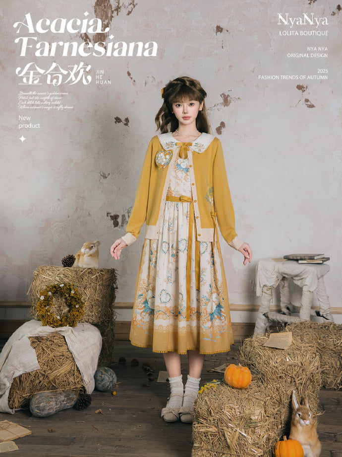 【受注予約8/20まで】Acacia Farnesiana プリントワンピース