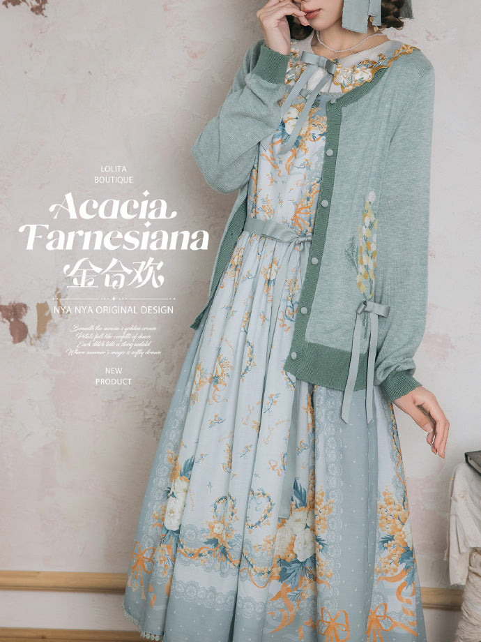 【受注予約8/20まで】Acacia Farnesiana プリントジャンパースカート