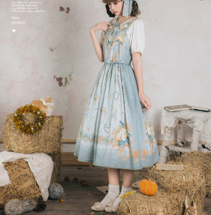 【受注予約8/20まで】Acacia Farnesiana プリントジャンパースカート