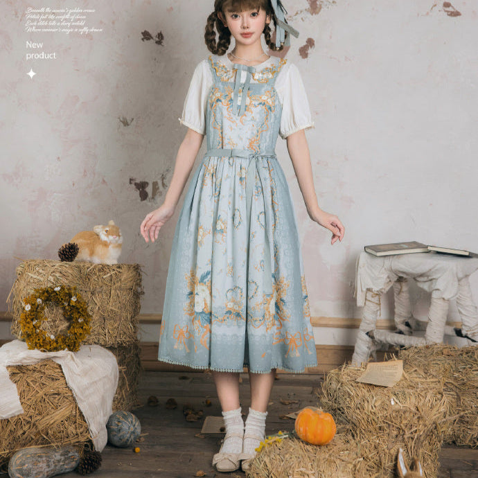 【受注予約8/20まで】Acacia Farnesiana プリントジャンパースカート