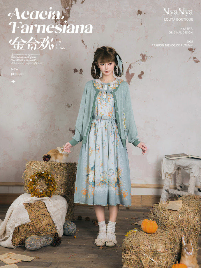 【受注予約8/20まで】Acacia Farnesiana プリントジャンパースカート