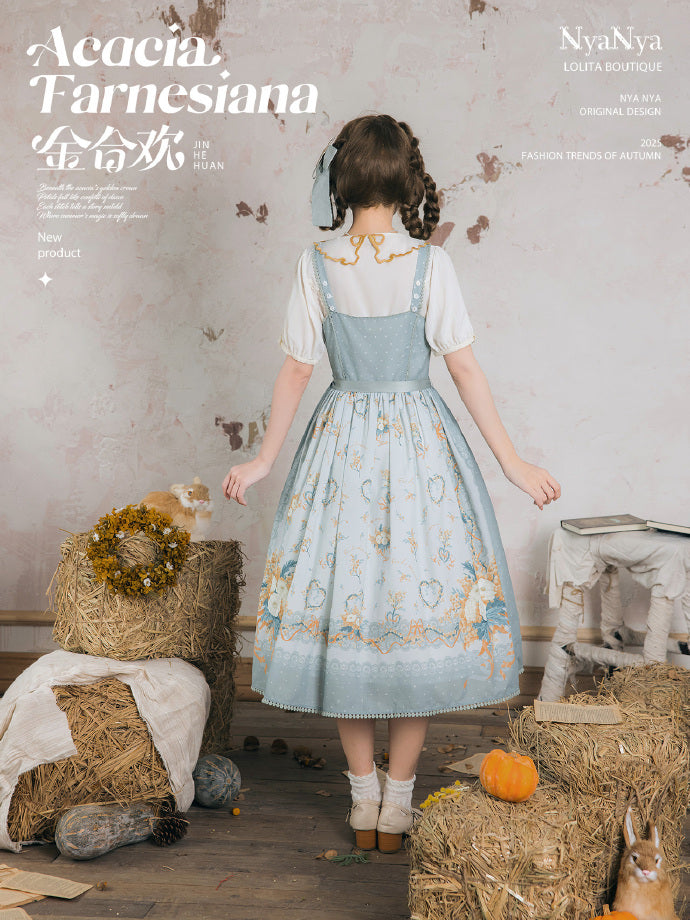 【受注予約8/20まで】Acacia Farnesiana プリントジャンパースカート