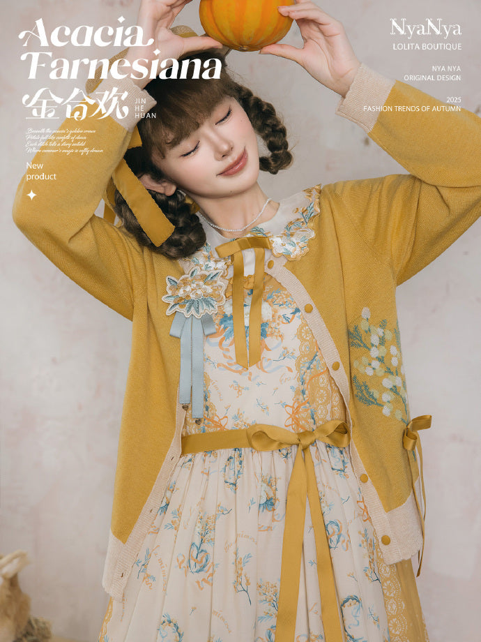 【受注予約8/20まで】Acacia Farnesiana プリントジャンパースカート