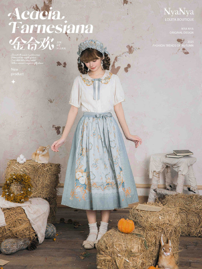 【受注予約8/20まで】Acacia Farnesiana プリントスカート